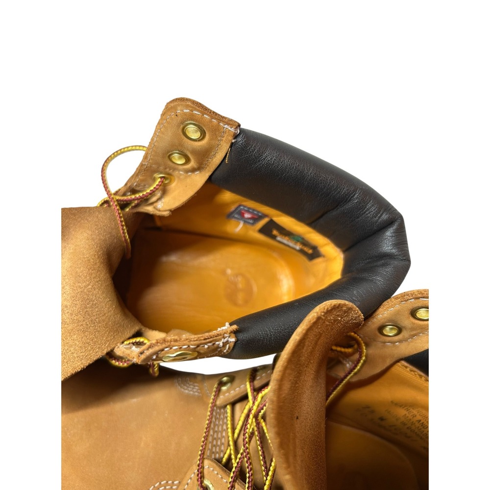 Timberland Premium 6 Inch Waterproof Boots Wheat Nubuck Leather 10061 Mens 7.5 W - Picture 6 of 10